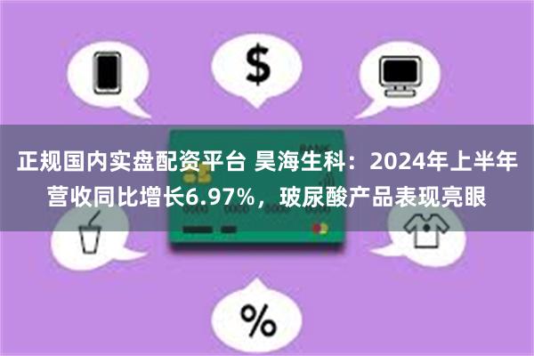 正规国内实盘配资平台 昊海生科：2024年上半年营收同比增长6.97%，玻尿酸产品表现亮眼