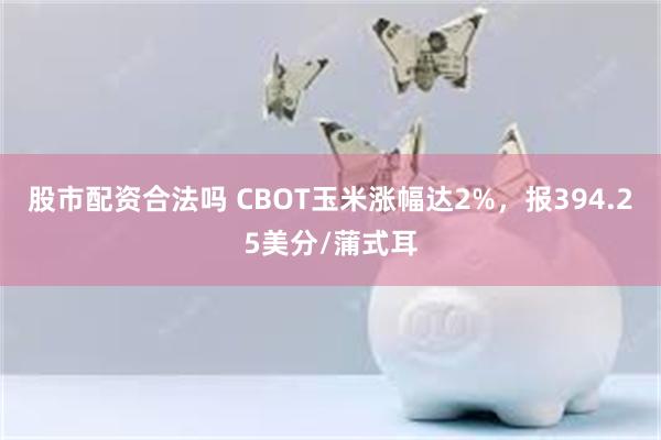 股市配资合法吗 CBOT玉米涨幅达2%，报394.25美分/蒲式耳