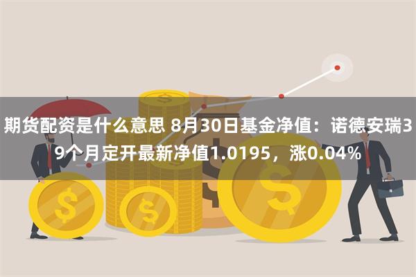 期货配资是什么意思 8月30日基金净值：诺德安瑞39个月定开最新净值1.0195，涨0.04%