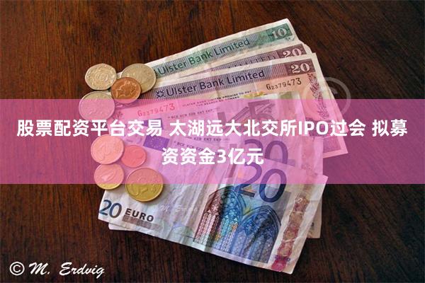 股票配资平台交易 太湖远大北交所IPO过会 拟募资资金3亿元