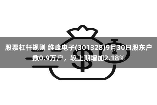 股票杠杆规则 维峰电子(301328)9月30日股东户数0.9万户，较上期增加2.18%