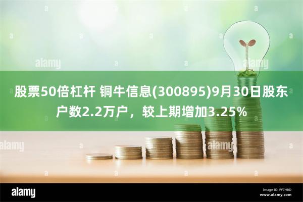 股票50倍杠杆 铜牛信息(300895)9月30日股东户数2.2万户，较上期增加3.25%