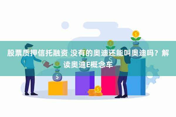 股票质押信托融资 没有的奥迪还能叫奥迪吗？解读奥迪E概念车